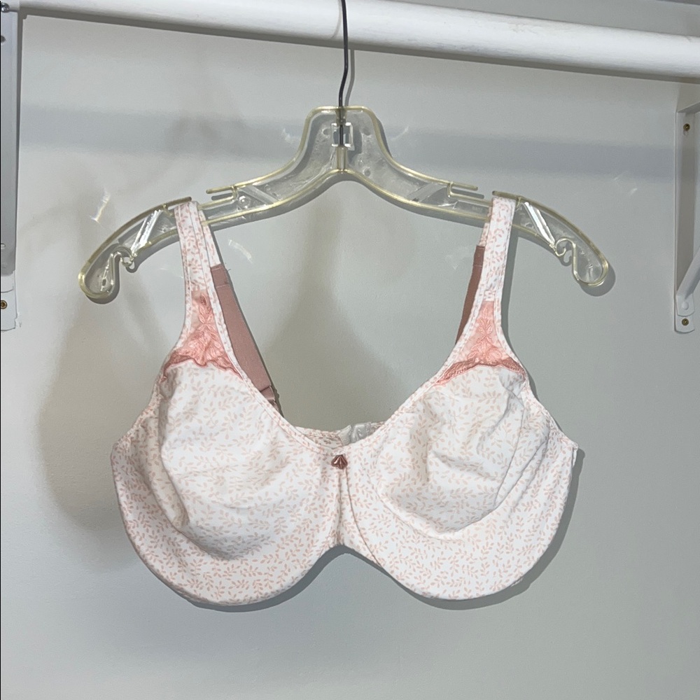 Bali Minimizer‎ Pink Floral No Padding Underwire Bra- 42DD